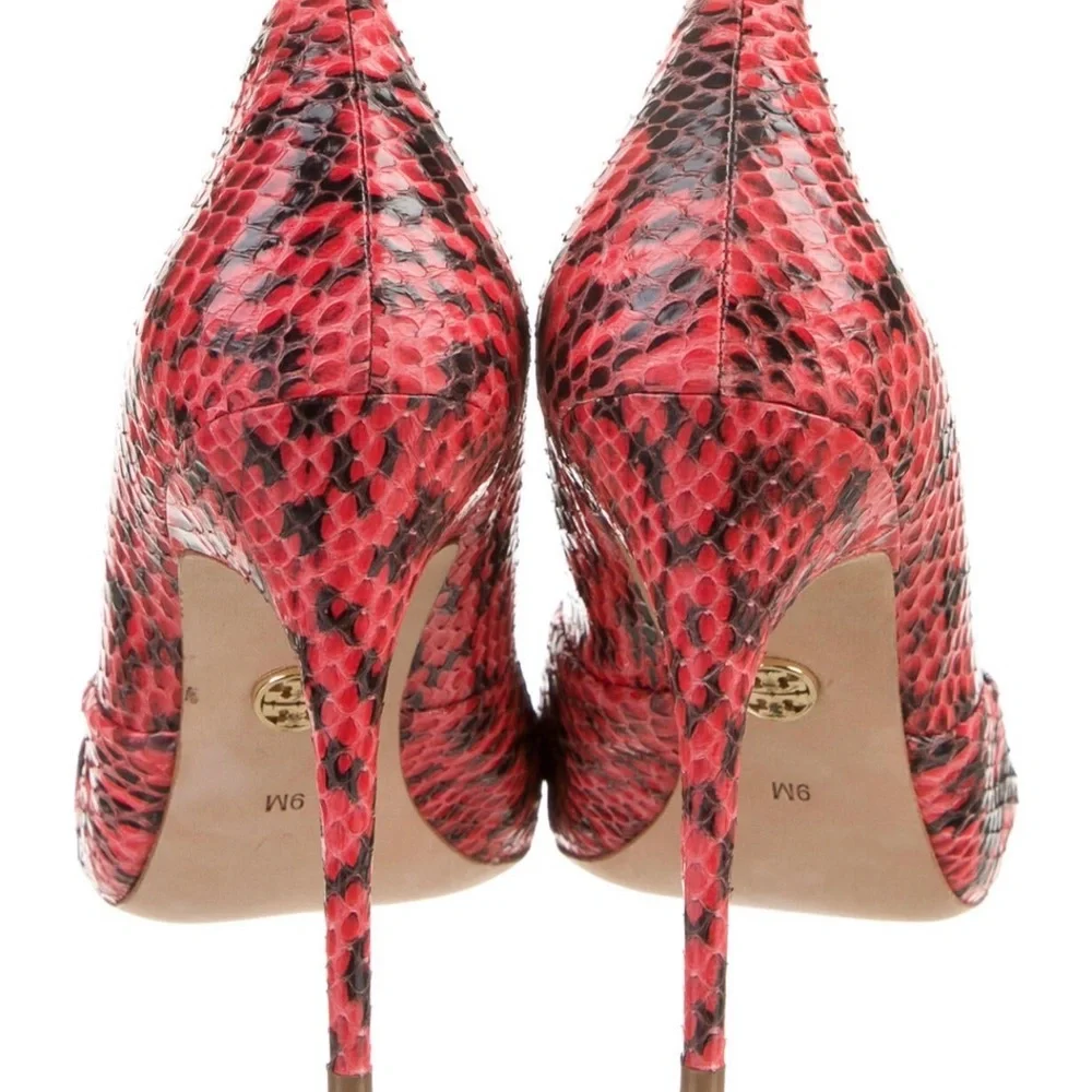 Tory Burch Snakeskin D'Orsay Pumps Size: 9